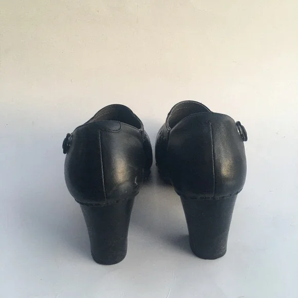 DANSKO Ryder Leather Studded Clog Block Heel Women EU 38 US 7.5 Black Adjustable - Picture 12 of 16